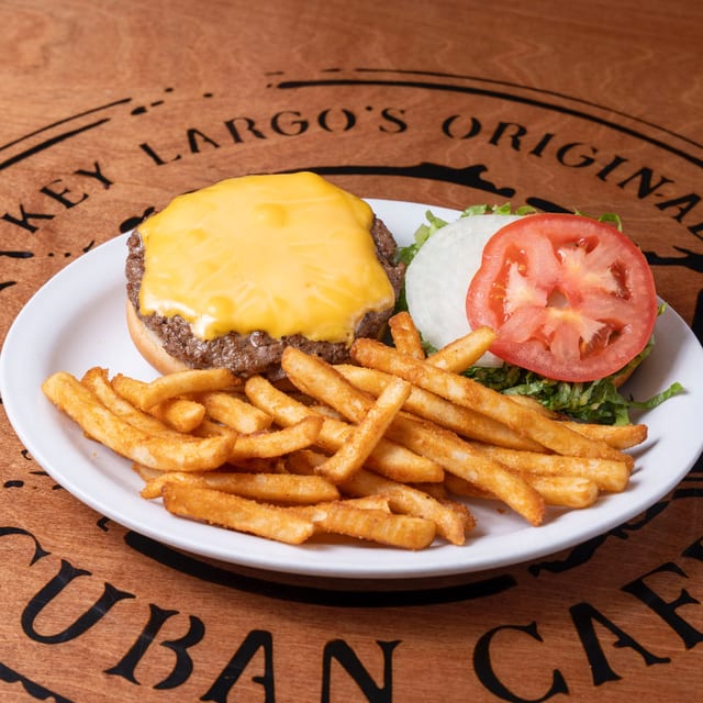 Hamburgesa c/ Queso y Papas*.